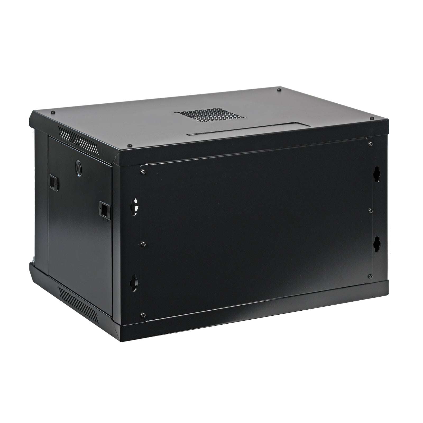 6U Wall Rack Cabinet Switch Depth Glass Door