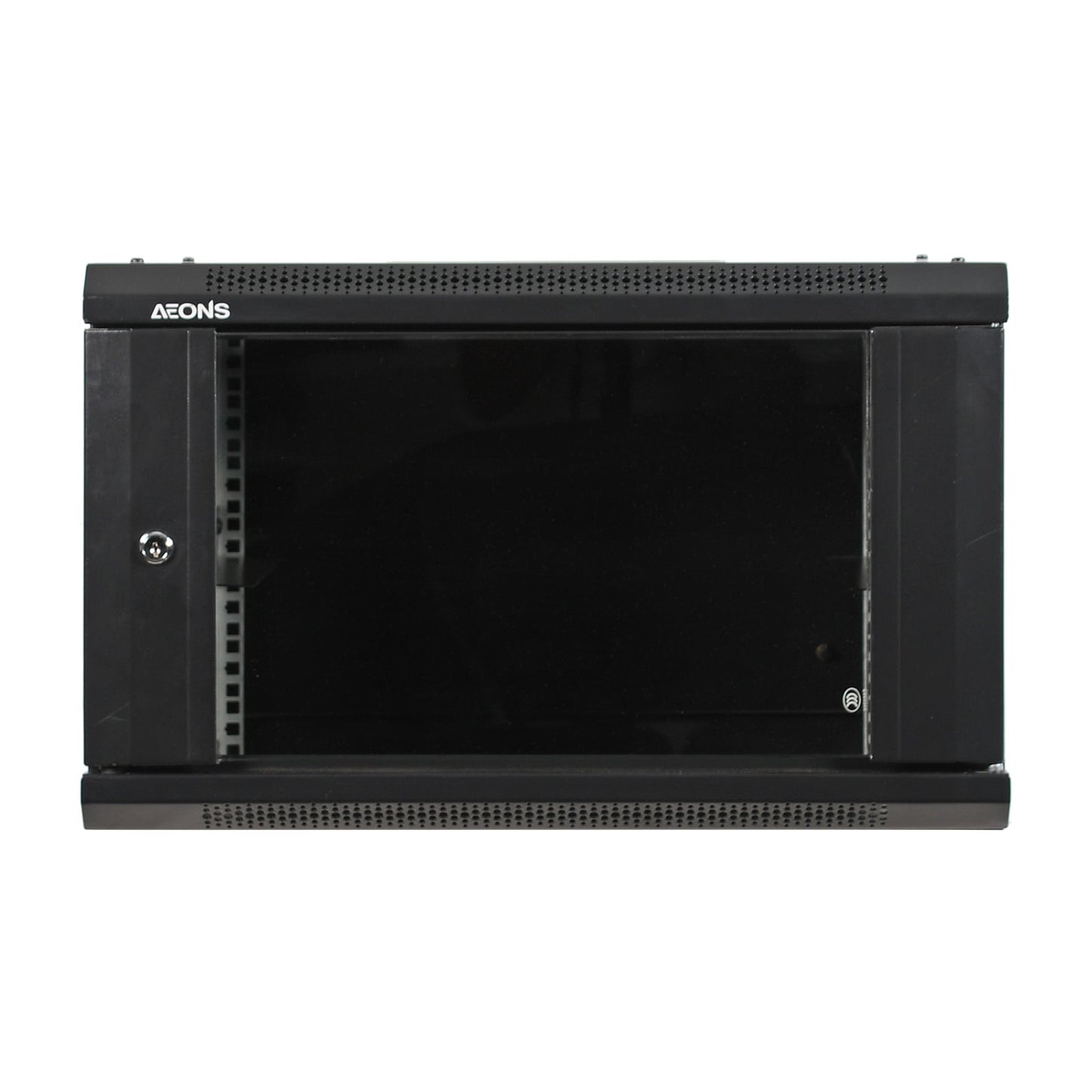 6U Wall Rack Cabinet Mid Depth Glass Door