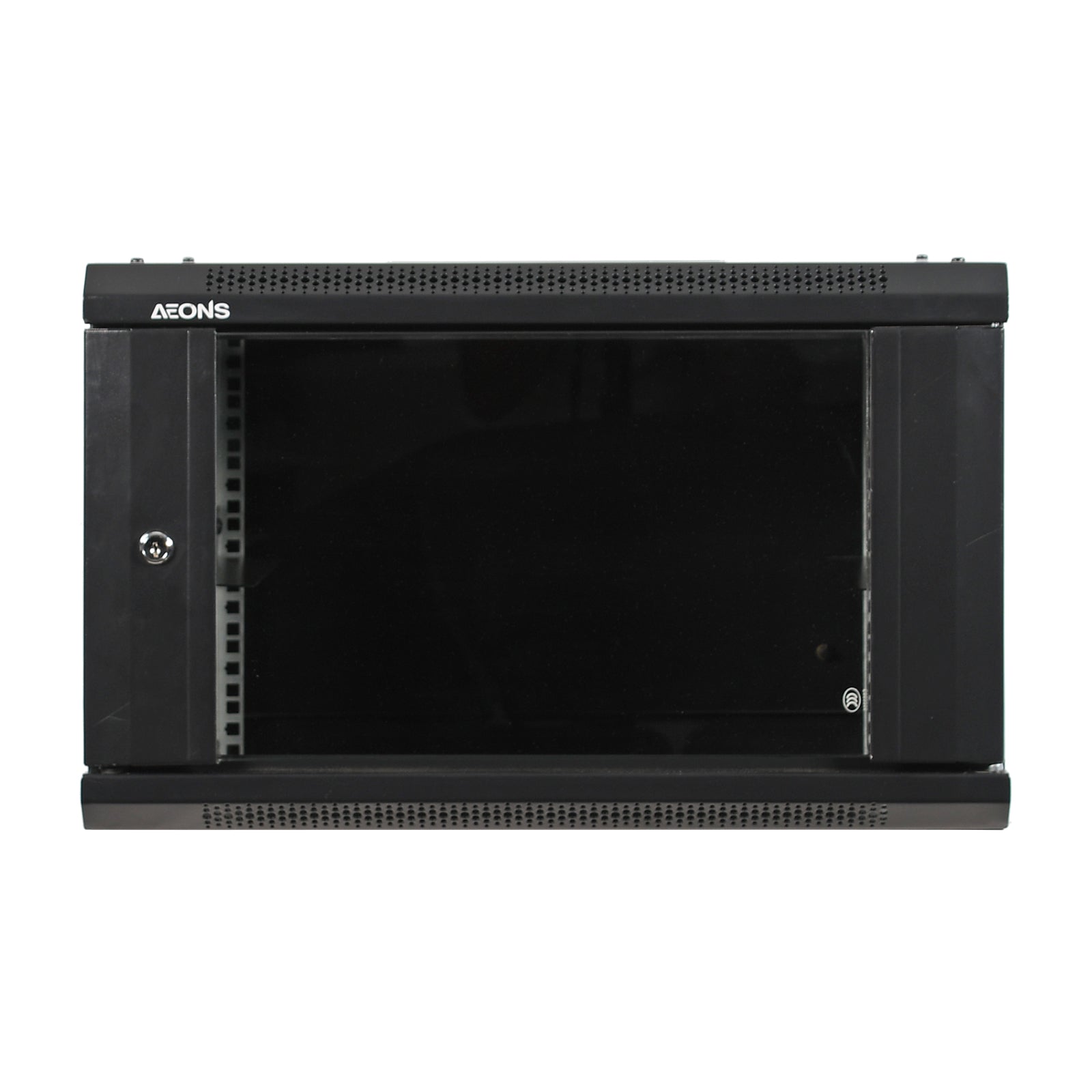 Aeons Pro Seires 6U Wall-Mount Rack Cabinet, Switch-Depth, Glass Door
