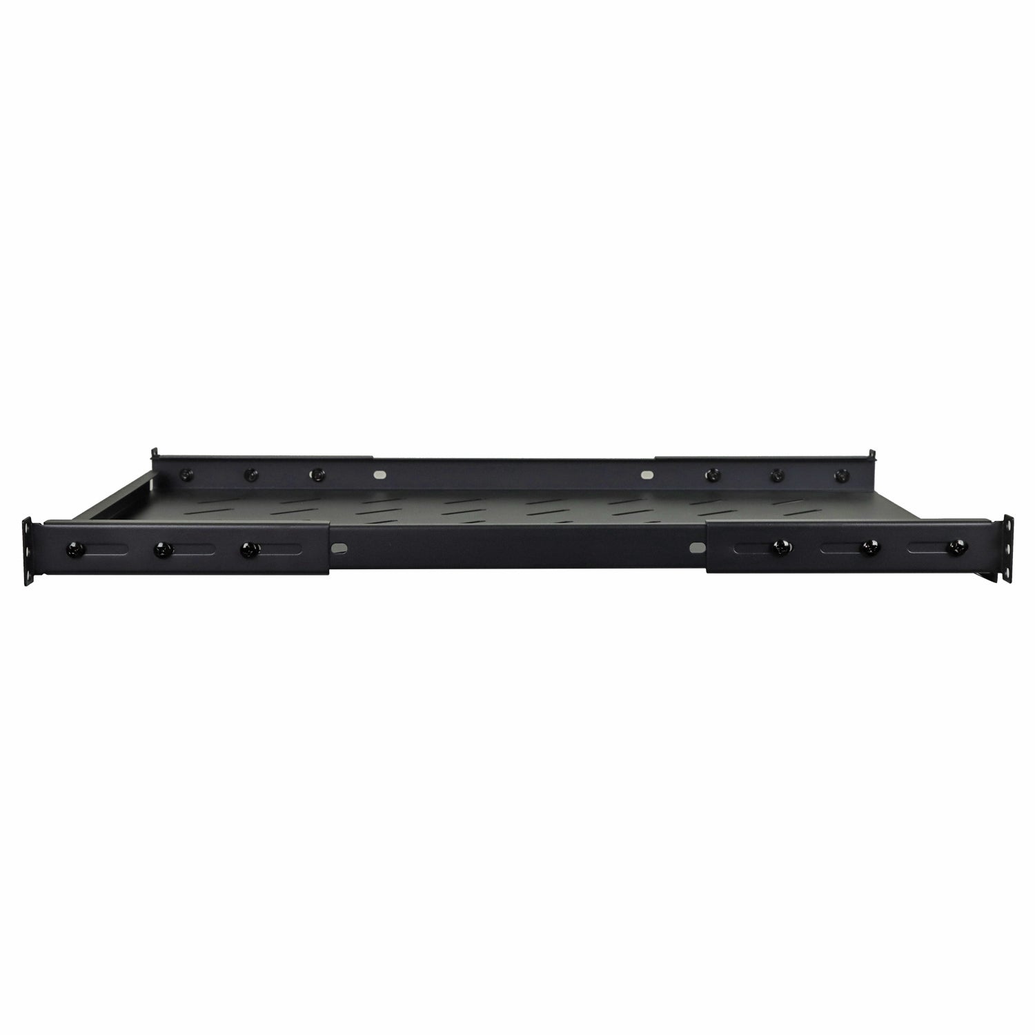 Aeons Universal 1U Rack Mount Vented 4-Post Fixed Shelf, Adjustable Mounting, 26-inch Depth
