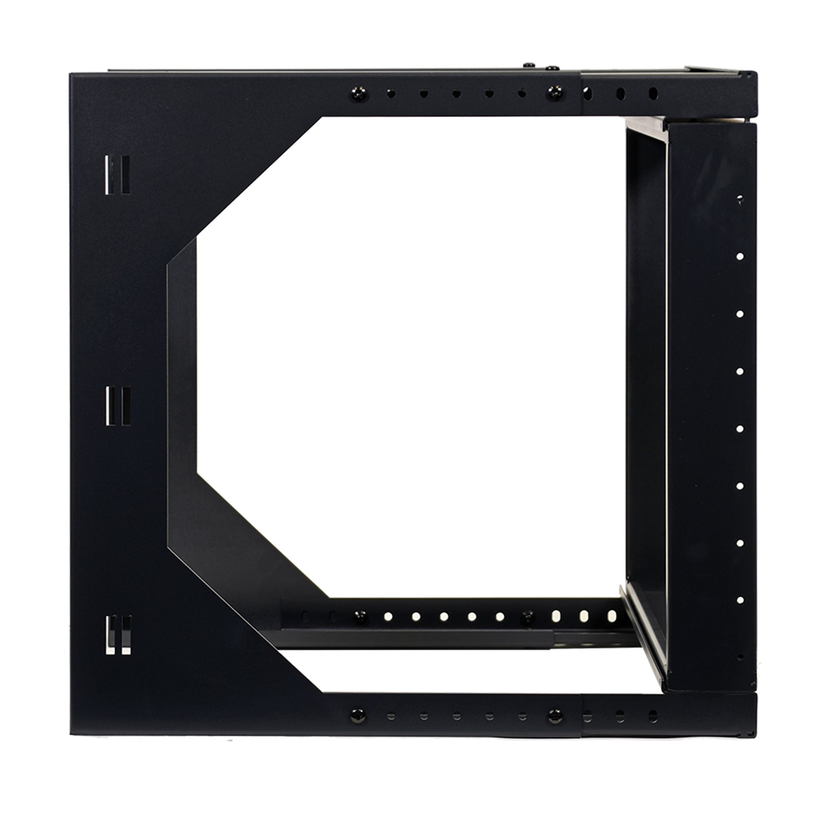 Aeons SBC Seires 6U Wall-Mount Open-Frame Rack, Adjustable-Depth, Swing Out Hinged Gate