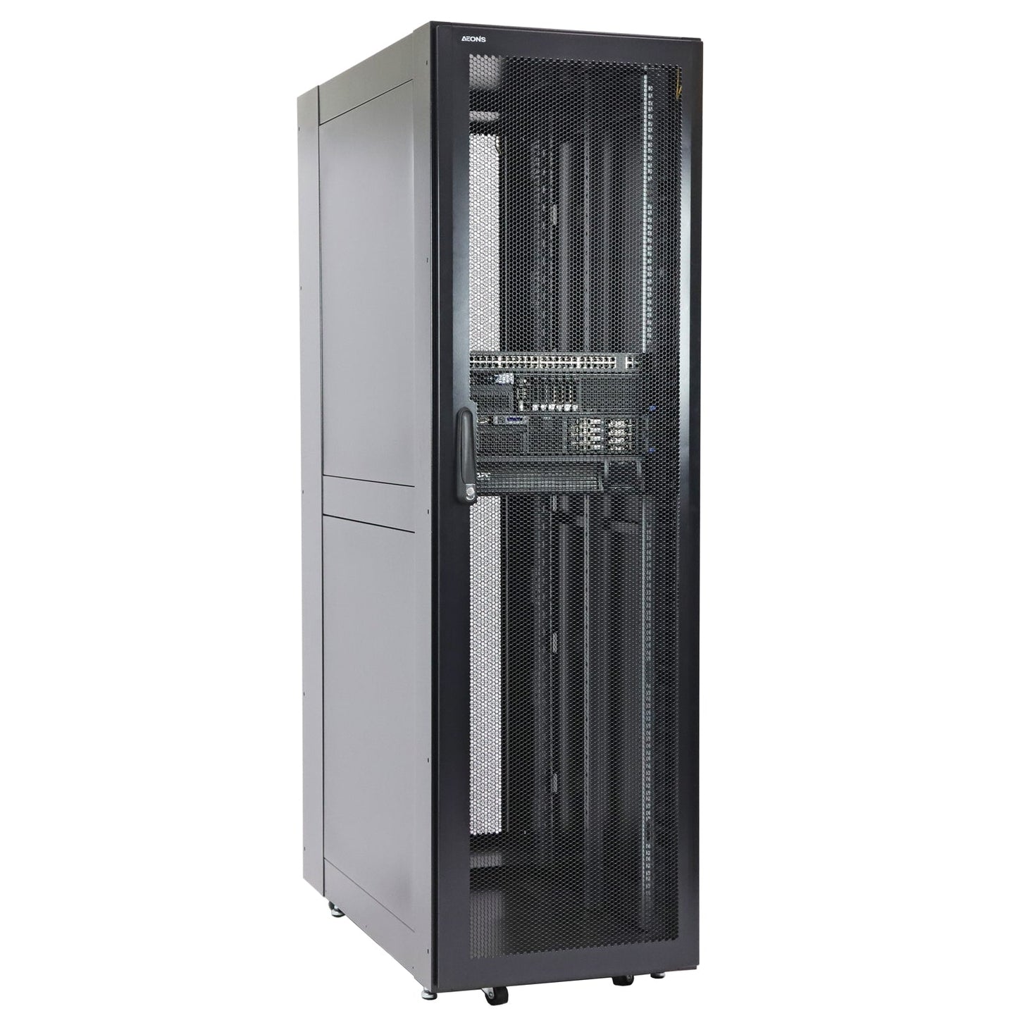 Aeons PF 42U Premium Server Rack Enclosure Cabinet, Server-Depth, Secure Modular Data Center