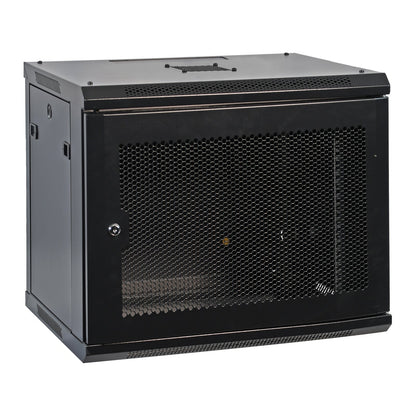 Aeons Pro Series 9U Wall-Mount Rack Cabinet, Switch-Depth, Vented Door