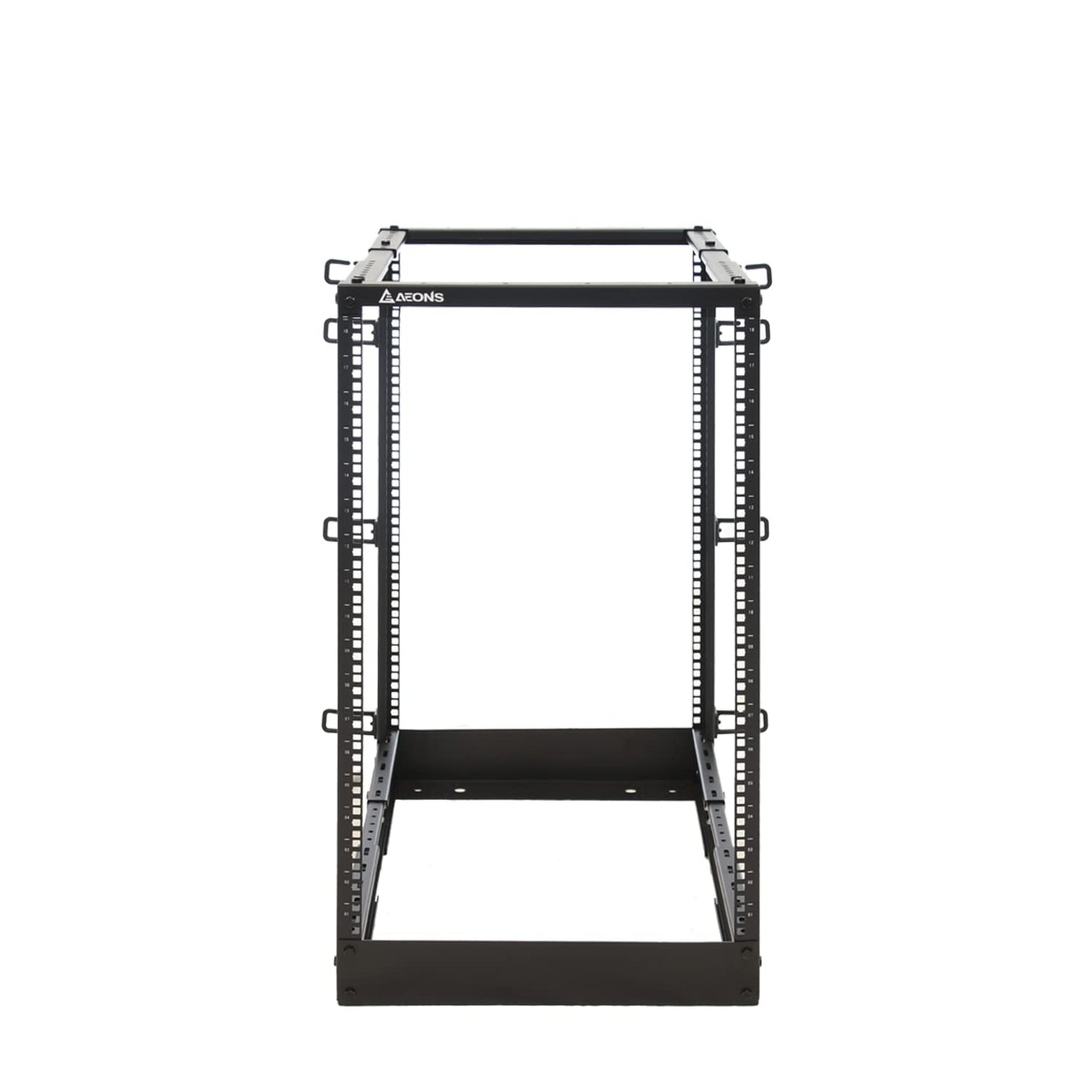 Aeons SR Series 18U 4-Post Open Frame Rack, Adjustable Depth