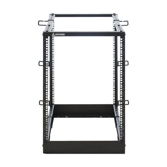 Aeons SR Series 15U 4-Post Open Frame Rack, Adjustable Depth