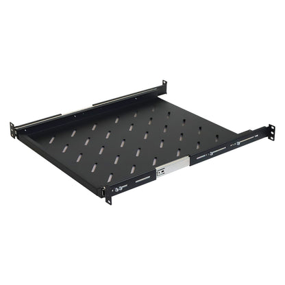 Aeons Universal 1U Rack Mount Vented 4-Post Sliding Shelf, Adjustable Mounting, 20-inch Depth