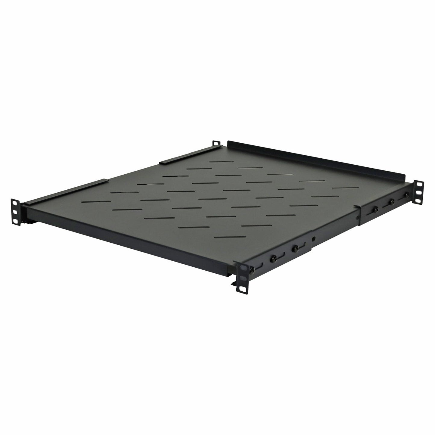 Aeons Universal 1U Rack Mount Vented 4-Post Fixed Shelf, Adjustable Mounting, 22-inch Depth