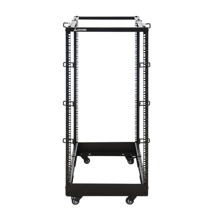 Aeons SR Series 22U 4-Post Open Frame Rack, Adjustable Depth