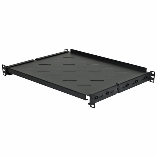 Aeons Universal 1U Rack Mount Vented 4-Post Fixed Shelf, Adjustable Mounting, 14-inch Depth