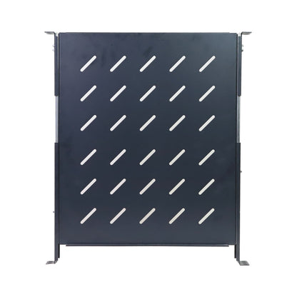 Aeons Universal 1U Rack Mount Vented 4-Post Sliding Shelf, Adjustable Mounting, 20-inch Depth