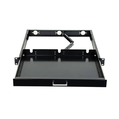 Aeons Premium 1U Rack Mount Sliding Drawer, Server Storage Cabinet Case with Lock