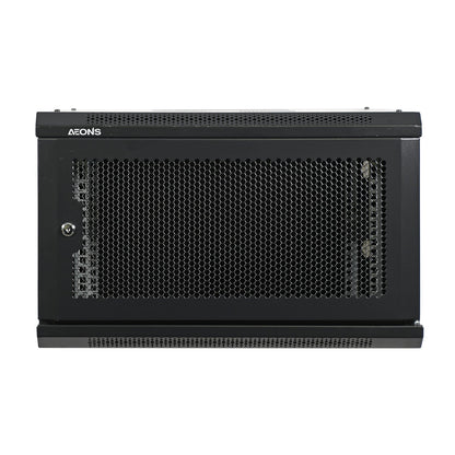 Aeons Pro Series 6U Wall-Mount Rack Cabinet, Mid-Depth, Vented Door