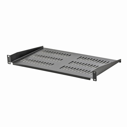 Aeons Universal 1U Rack Mount Vented Cantilever Shelf, 10-inch Depth, 2-Pack