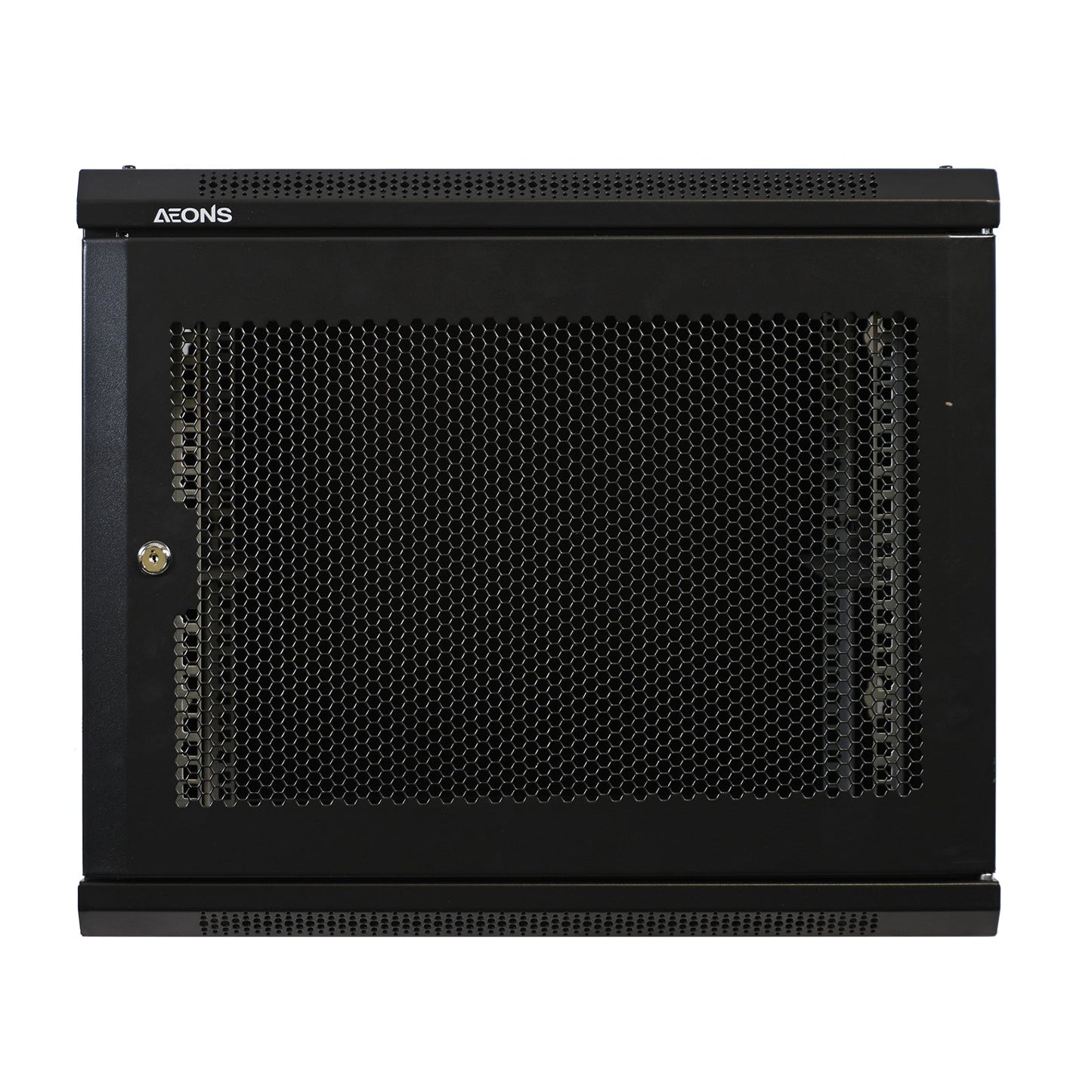 Aeons Pro Series 9U Wall-Mount Rack Cabinet, Mid-Depth, Vented Door