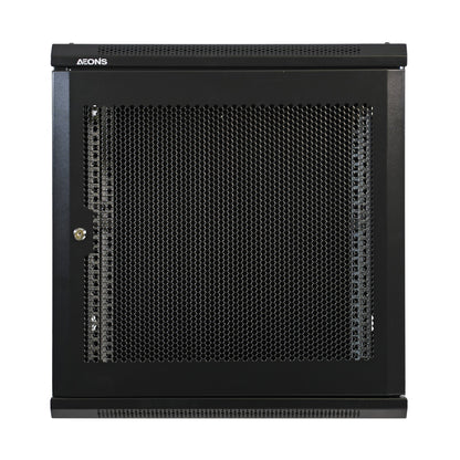 Aeons Pro Series 12U Wall-Mount Rack Cabinet, Mid-Depth, Vented Door