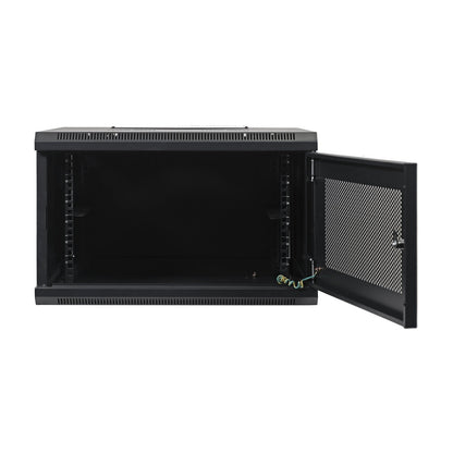 Aeons SC Series 6U Wall-Mount Rack Cabinet, Mid-Depth, Vented Door, Assembled