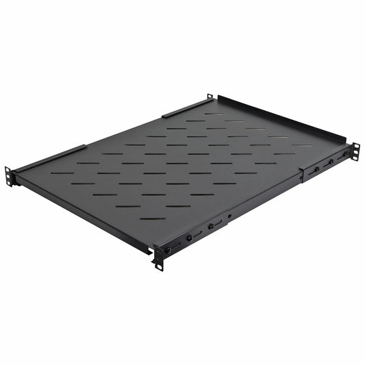 Aeons Universal 1U Rack Mount Vented 4-Post Fixed Shelf, Adjustable Mounting, 26-inch Depth