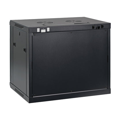 Aeons SC Series 9U Wall-Mount Rack Cabinet, Switch-Depth, Vented Door, Assembled