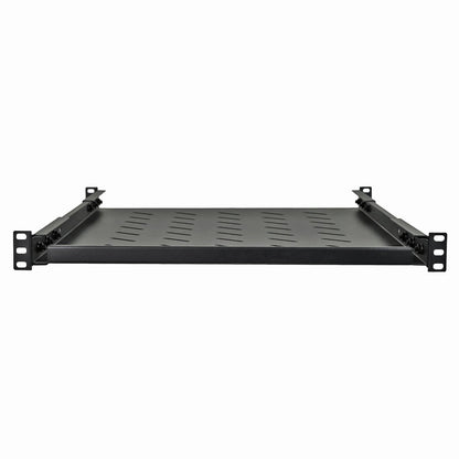 Aeons Universal 1U Rack Mount Vented 4-Post Fixed Shelf, Adjustable Mounting, 26-inch Depth