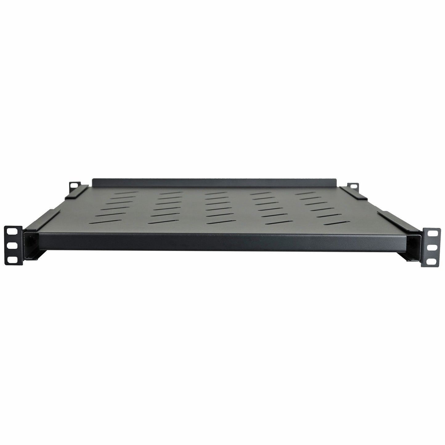 Aeons Universal 1U Rack Mount Vented 4-Post Fixed Shelf, Adjustable Mounting, 22-inch Depth