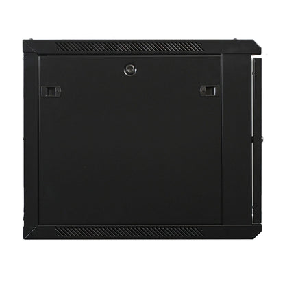Aeons Pro Series 9U Wall-Mount Rack Cabinet, Mid-Depth, Glass Door