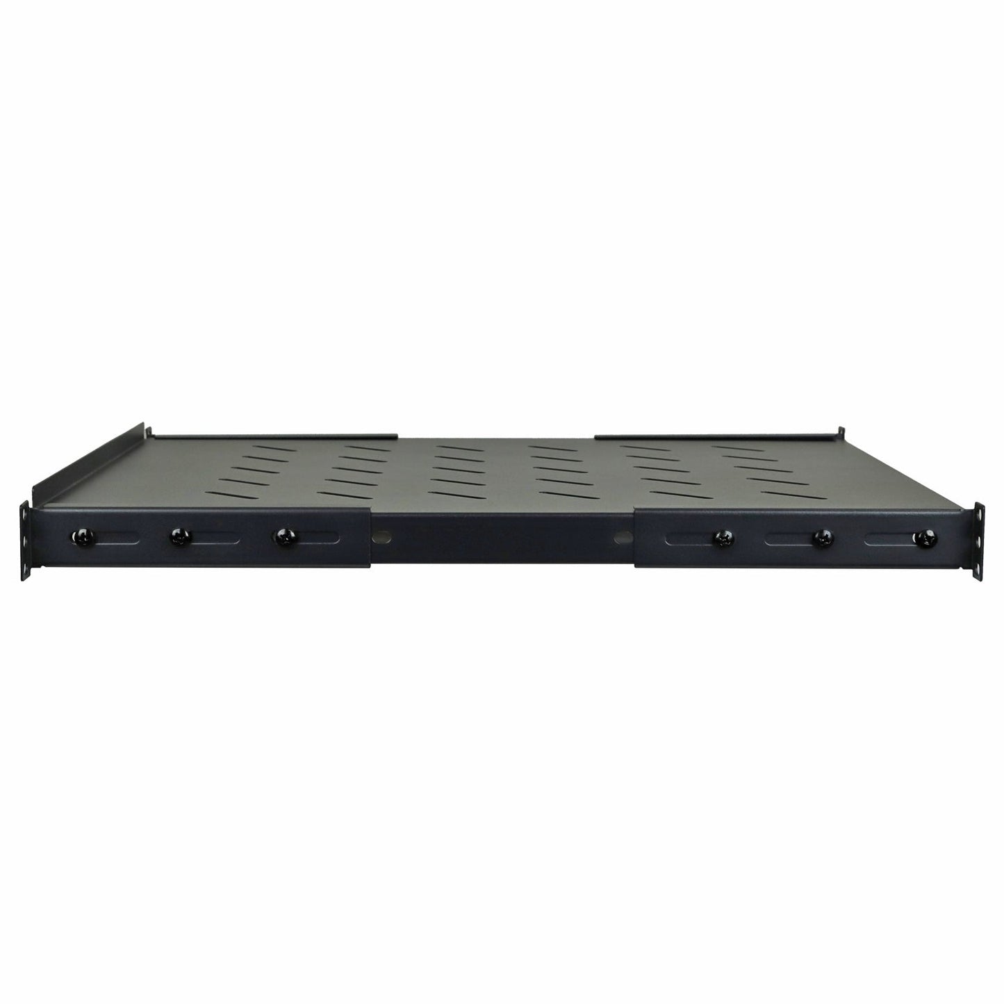 Aeons Universal 1U Rack Mount Vented 4-Post Fixed Shelf, Adjustable Mounting, 22-inch Depth