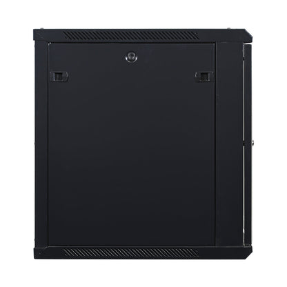 Aeons Pro Series 12U Wall-Mount Rack Cabinet, Mid-Depth, Glass Door