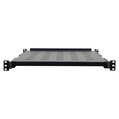 Aeons Universal 1U Rack Mount Vented 4-Post Sliding Shelf, Adjustable Mounting, 20-inch Depth