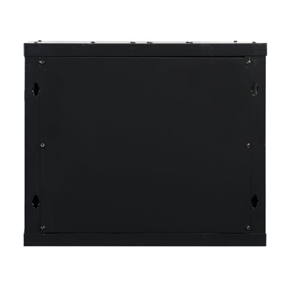 Aeons Pro Series 9U Wall-Mount Rack Cabinet, Switch-Depth, Glass Door