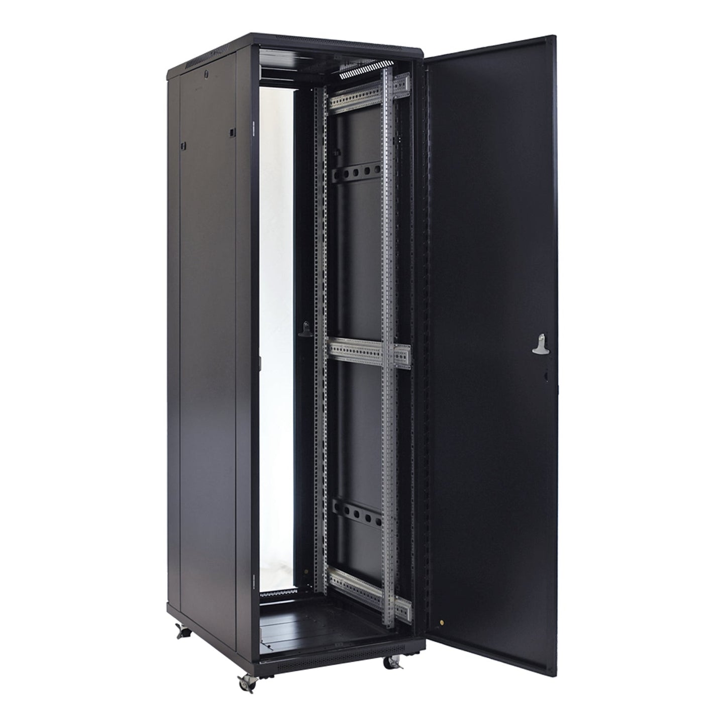 Aeons G-Series 42U Professional Server Rack Enclosure Cabinet Kit, Server-Depth, Secure Glass Door, Cable Management
