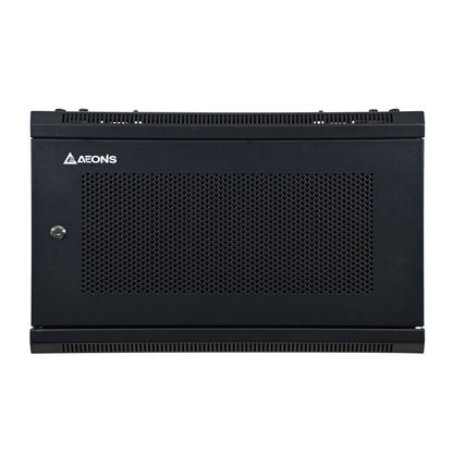 Aeons SP Series 6U Wall-Mount Rack Cabinet, Mid-Depth, Vented Door