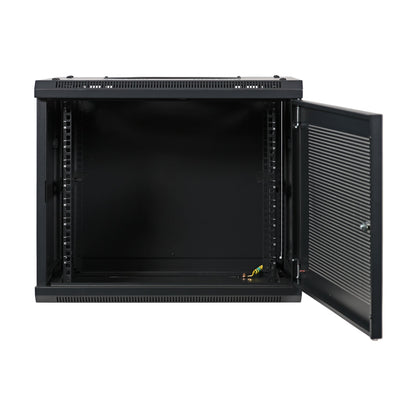 Aeons SP Series 9U Wall-Mount Rack Cabinet, Switch-Depth, Vented Door