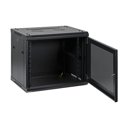 Aeons SP Series 9U Wall-Mount Rack Cabinet, Switch-Depth, Vented Door
