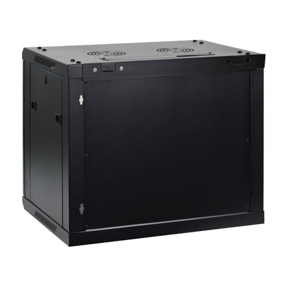 Aeons SP Series 9U Wall-Mount Rack Cabinet, Switch-Depth, Vented Door