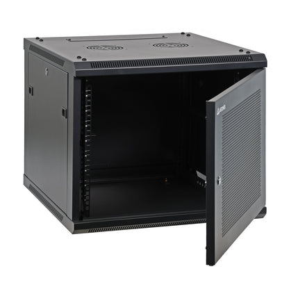 Aeons SP Series 9U Wall-Mount Rack Cabinet, Mid-Depth, Vented Door