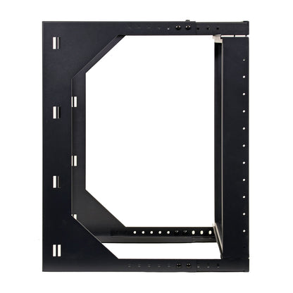 Aeons SBC Series 12U Wall-Mount Open-Frame Rack, Adjustable-Depth, Swing Out Hinged Gate