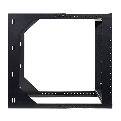 Aeons SBC Series 12U Wall-Mount Open-Frame Rack, Adjustable-Depth, Swing Out Hinged Gate
