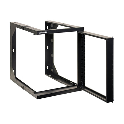 Aeons SBC Series 12U Wall-Mount Open-Frame Rack, Adjustable-Depth, Swing Out Hinged Gate