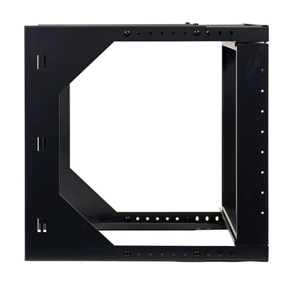 Aeons SBC Series 9U Wall-Mount Open-Frame Rack, Adjustable-Depth, Swing Out Hinged Gate