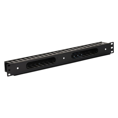 Aeons 1U Rack Mount Cable Management Horizontal Raceway with Cover, Plastic Slim Design, 4 Pack