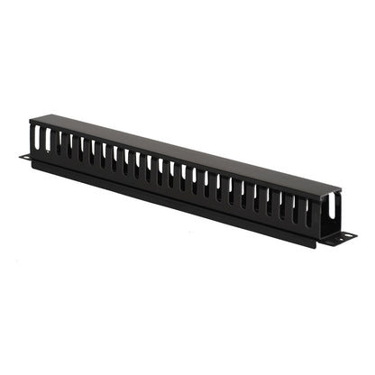 Aeons 1U Rack Mount Cable Management Horizontal Raceway with Cover, Plastic Slim Design, 4 Pack