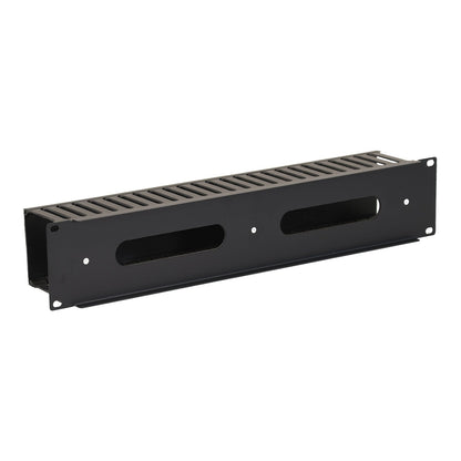 Aeons 2U Rack Mount Cable Management Horizontal Raceway with Cover, Plastic Slim Design, 2 Pack