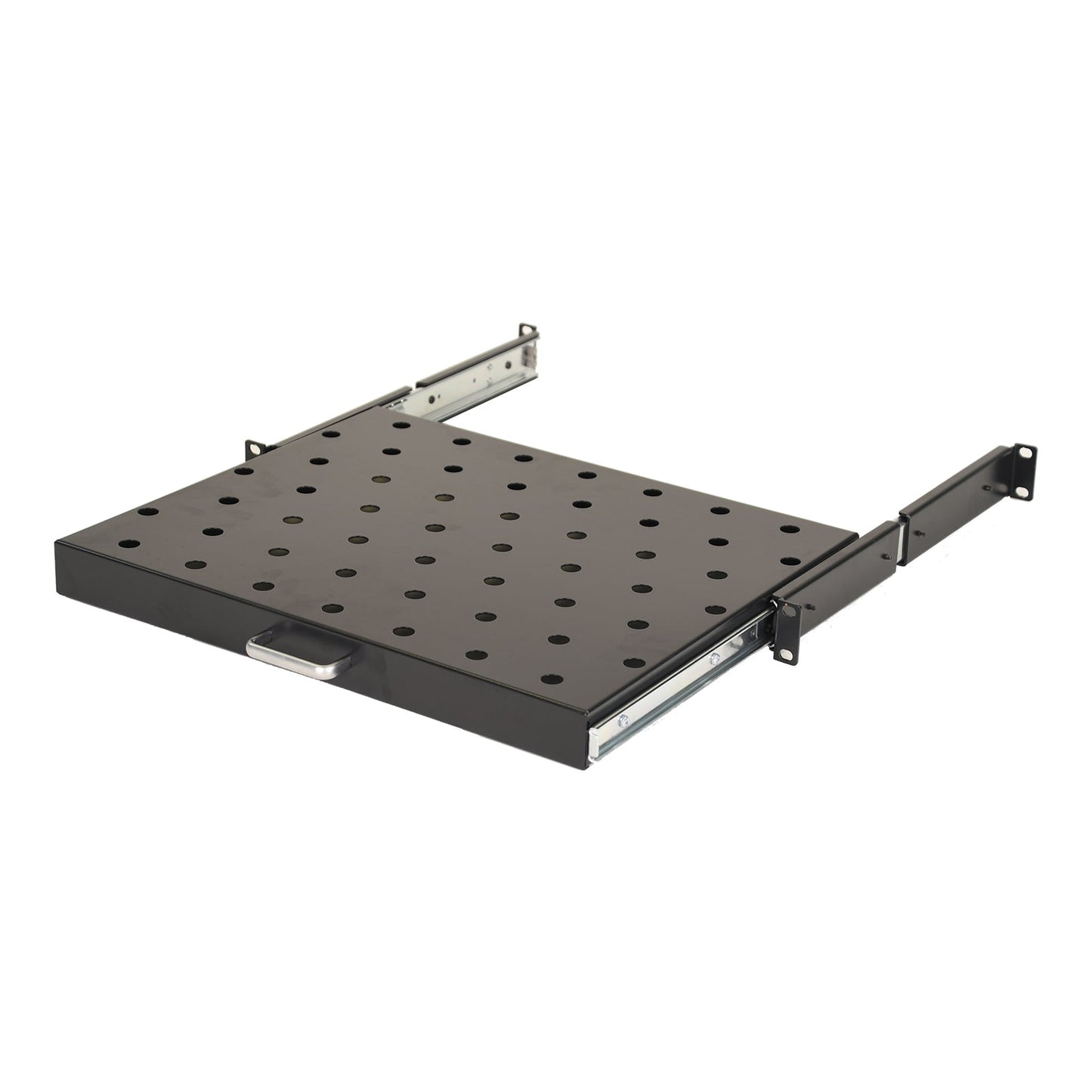 Aeons Premium 1U Rack Mount Vented 4-Post Sliding Shelf, 14-inch Depth, 2-Pack