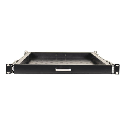 Aeons Premium 1U Rack Mount Vented 4-Post Sliding Shelf, 29-inch Depth