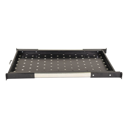 Aeons Premium 1U Rack Mount Vented 4-Post Sliding Shelf, 29-inch Depth
