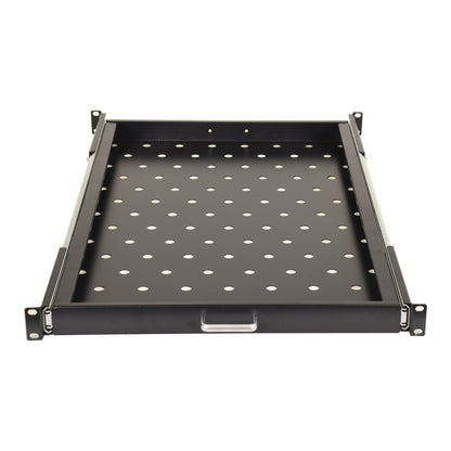 Aeons Premium 1U Rack Mount Vented 4-Post Sliding Shelf, 29-inch Depth