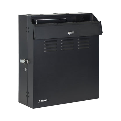 Aeons SWF Series 5U Wall-Mount Rack Cabinet, Mid-Depth, Vertical Mount, Assembled