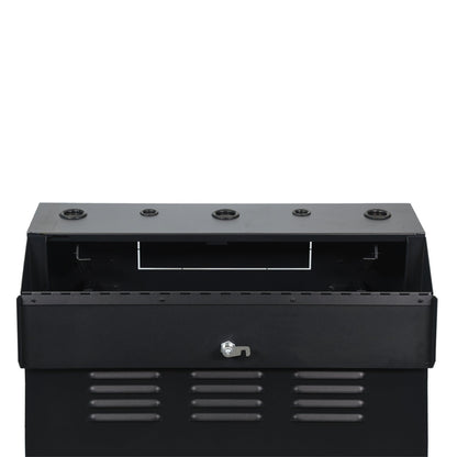 Aeons SWF Series 5U Wall-Mount Rack Cabinet, Mid-Depth, Vertical Mount, Assembled