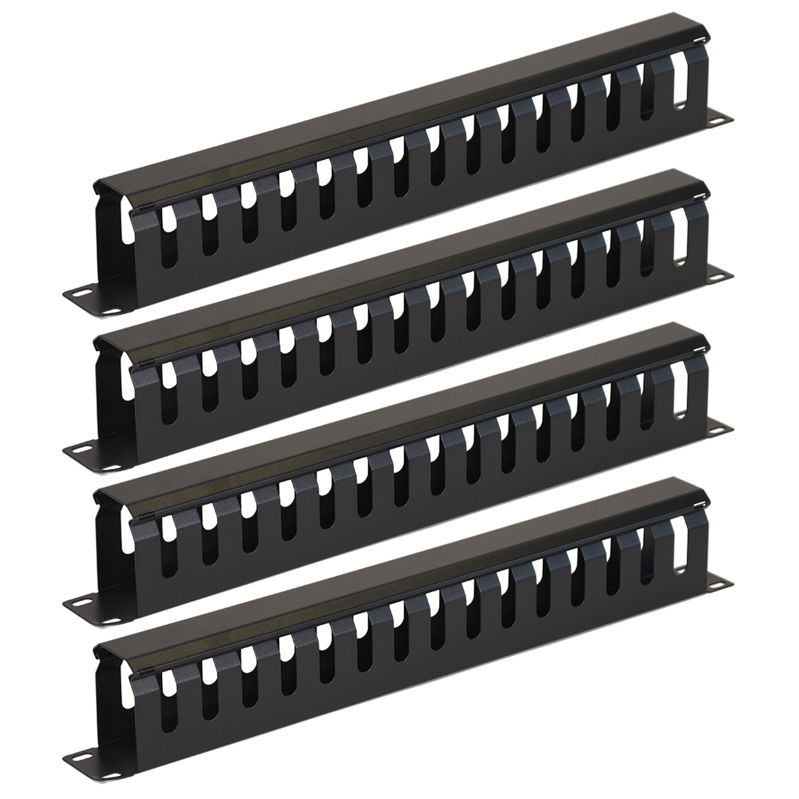 Cable Raceway Rack Mount Aeons 1U Rack Mount Cable Management Horizontal Raceway with Cover, Me ...