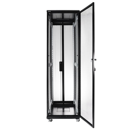 Aeons G-Series 42U Professional Server Rack Enclosure Cabinet Kit, Mid-Depth, Secure Perforated Door, Cable Management